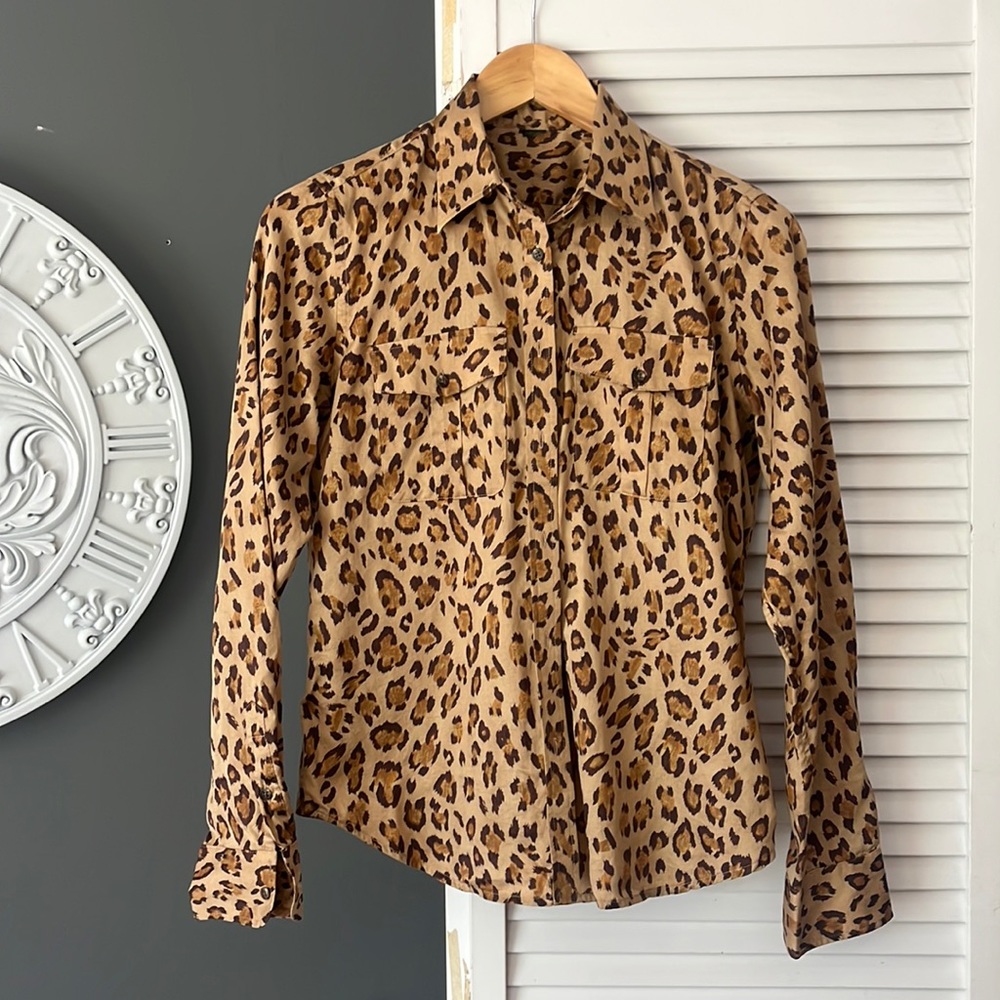 Leopard button up